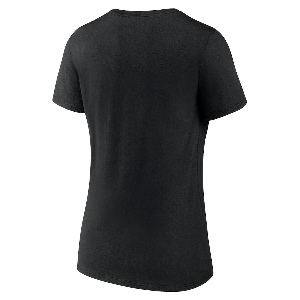 New York Jets Women's Logo Team Lockup V-Neck T-Shirt Black - NFL