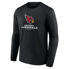 Arizona Cardinals Logo Team Lockup Long Sleeve T-Shirt Black - NFL