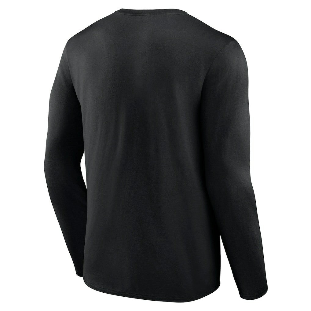 Baltimore Ravens Logo Team Lockup Long Sleeve T-Shirt Black - NFL