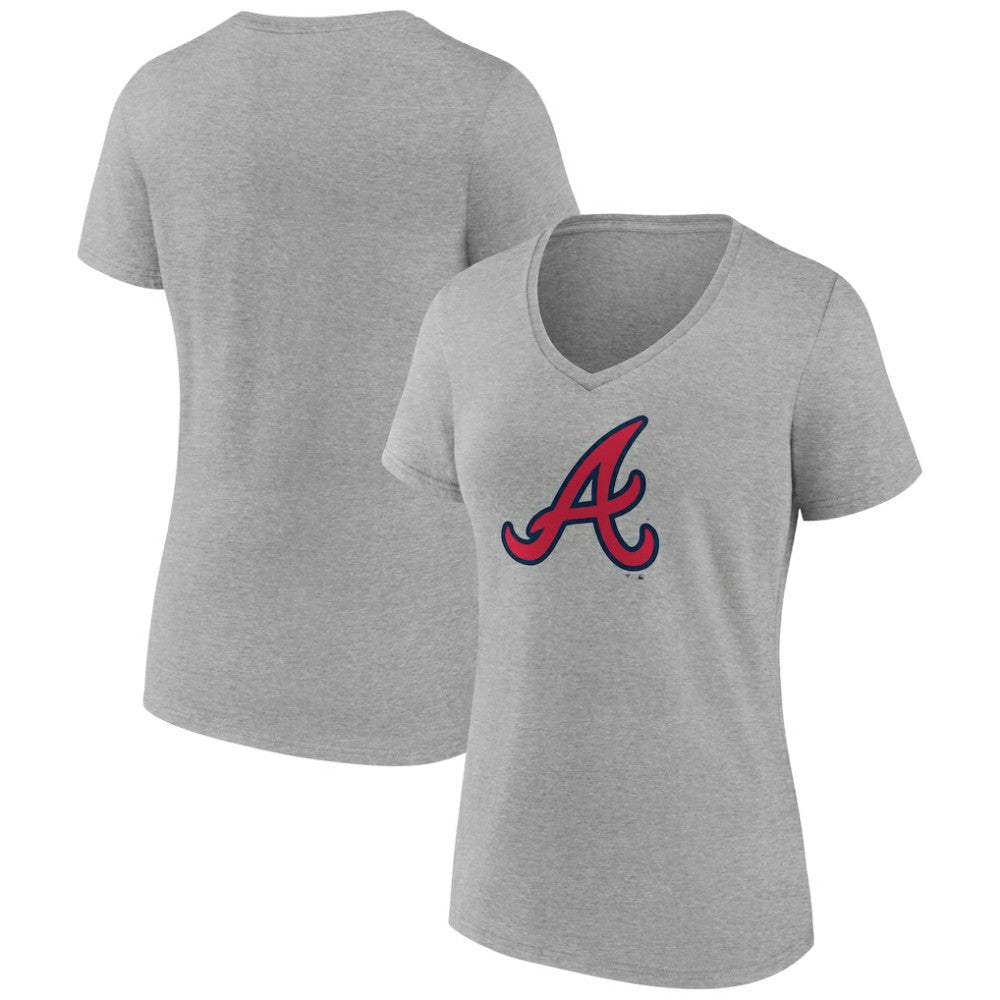 Atlanta Braves Women's Official Logo V-Neck T-Shirt On Sale