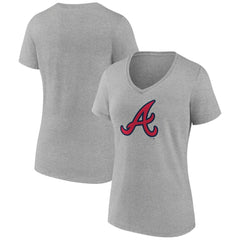 Atlanta Braves Women's Official Logo V-Neck T-Shirt On Sale
