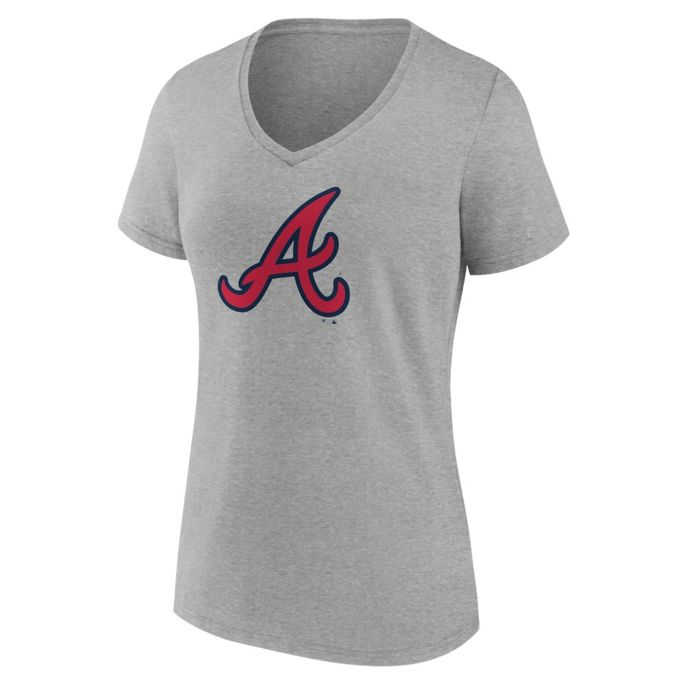 Atlanta Braves Women's Official Logo V-Neck T-Shirt On Sale