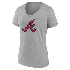 Atlanta Braves Women's Official Logo V-Neck T-Shirt On Sale