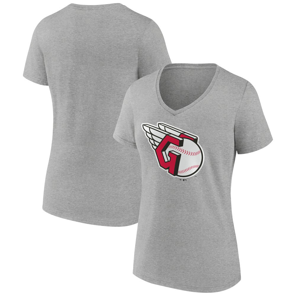Cleveland Guardians Women's Official Logo V-Neck T-Shirt Sale