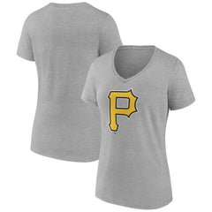Pittsburgh Pirates Women's Official Logo V-Neck T-Shirt discount