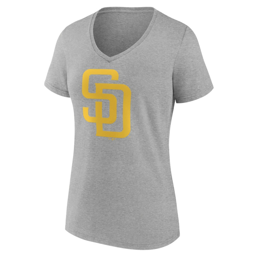 San Diego Padres Women's Official Logo V-Neck T-Shirt Online