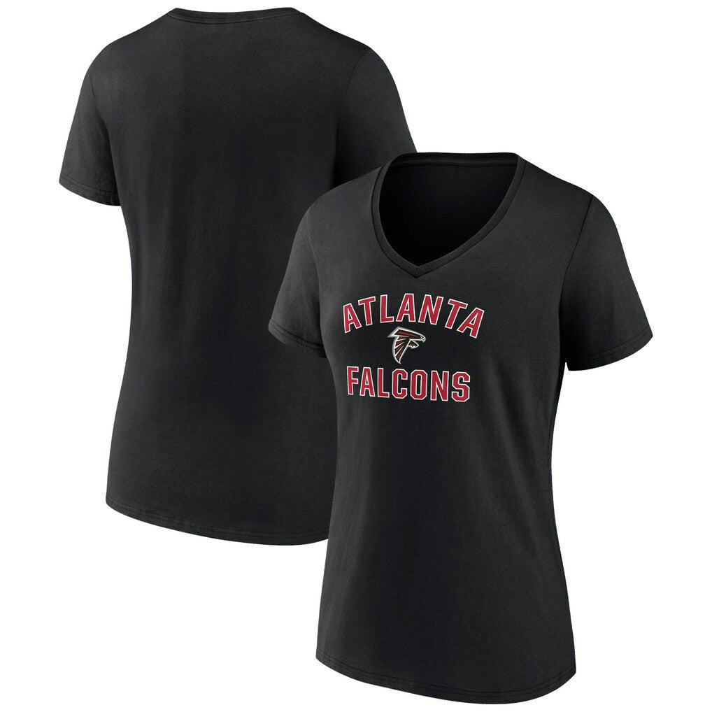 Atlanta Falcons Women's Victory Arch Team V-Neck T-Shirt Black - NFL
