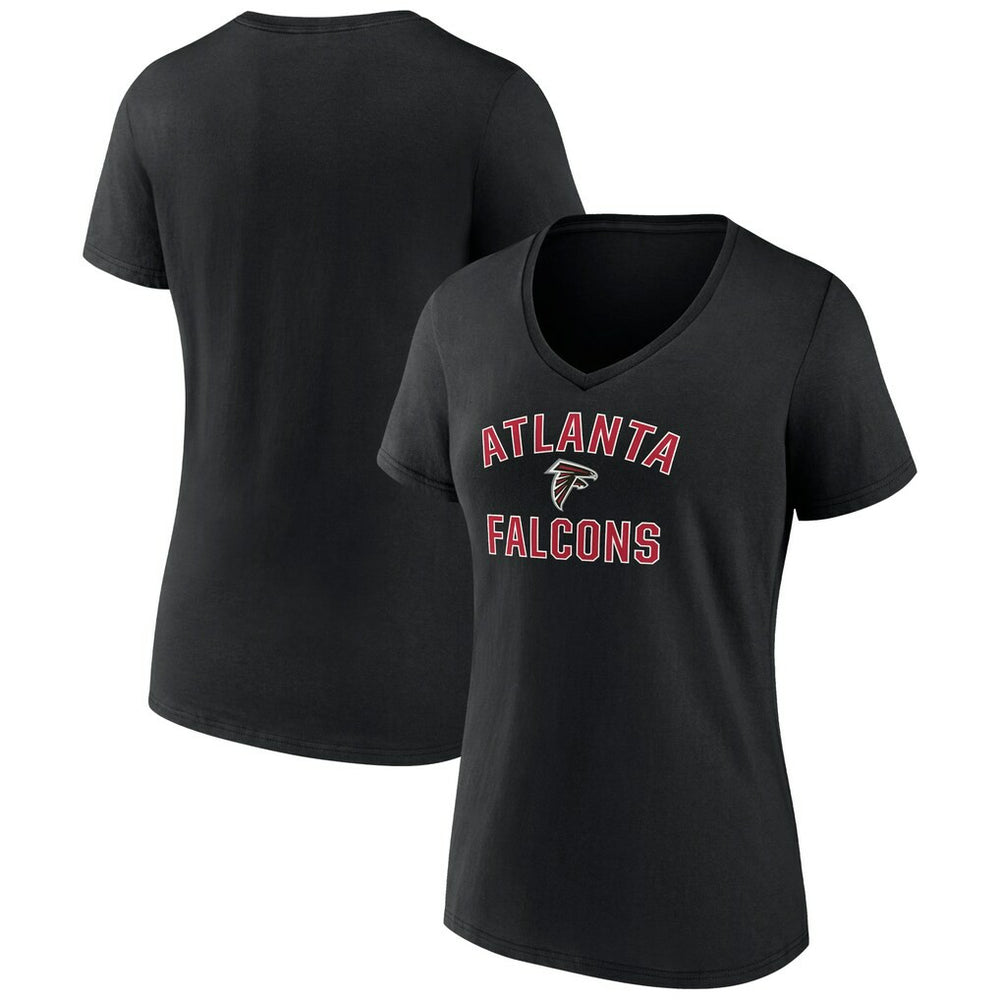 Atlanta Falcons Women's Victory Arch Team V-Neck T-Shirt Black - NFL