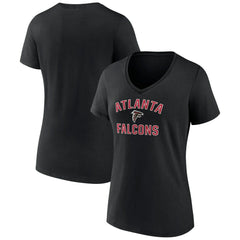 Atlanta Falcons Women's Victory Arch Team V-Neck T-Shirt Black - NFL