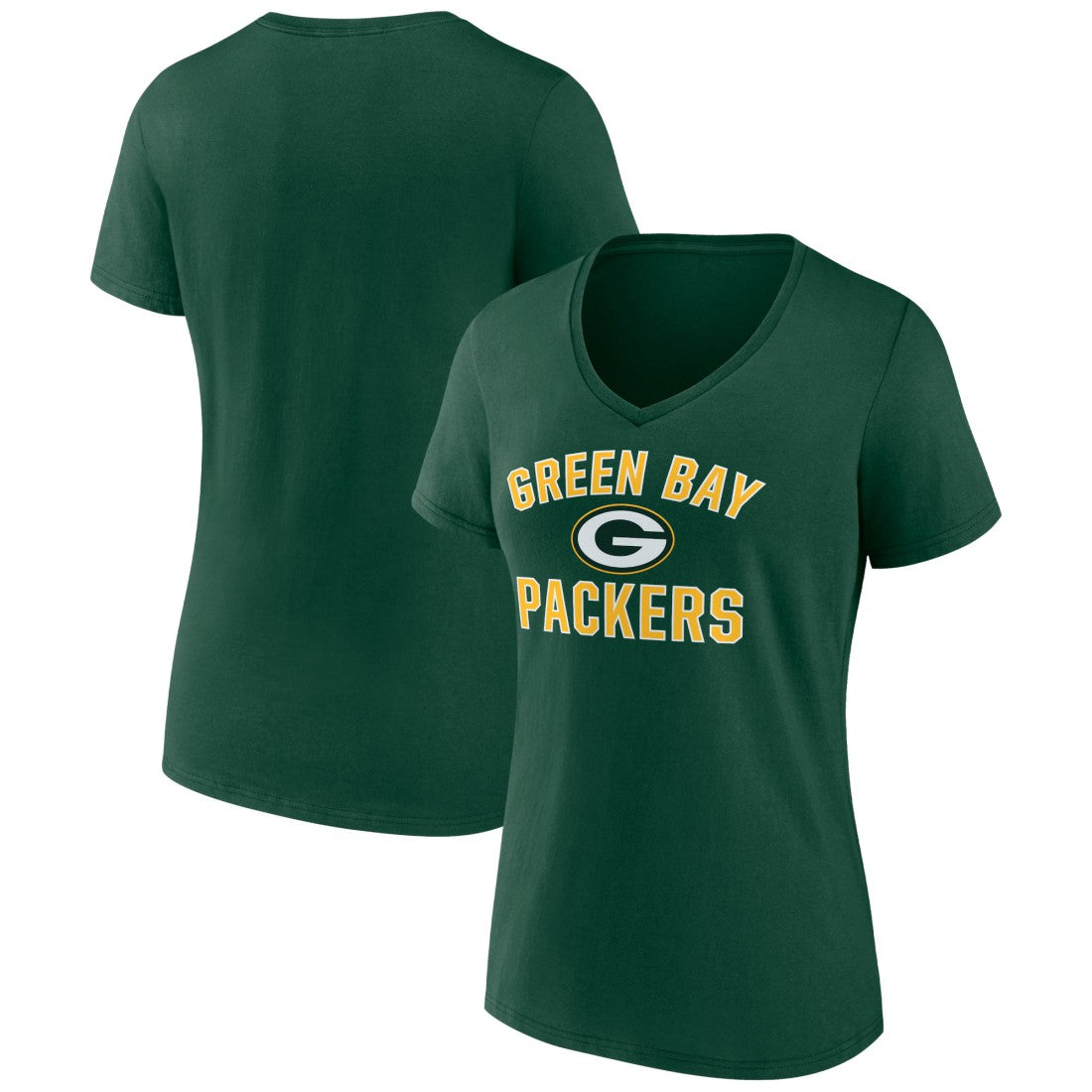 Green Bay Packers Women's Victory Arch Team V-Neck T-Shirt Green - NFL