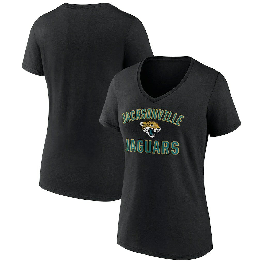 Jacksonville Jaguars Women's Victory Arch Team V-Neck T-Shirt Black - NFL