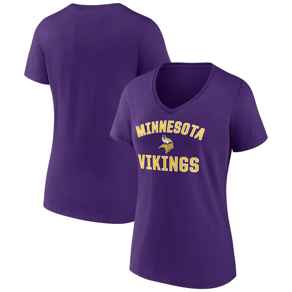 Minnesota Vikings Women's Victory Arch Team V-Neck T-Shirt Purple - NFL