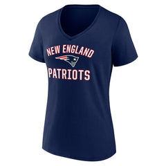 New England Patriots Women's Victory Arch Team V-Neck T-Shirt Navy - NFL