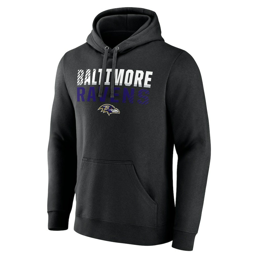 Baltimore Ravens Team Fade Out Fitted Pullover Hoodie Black - NFL