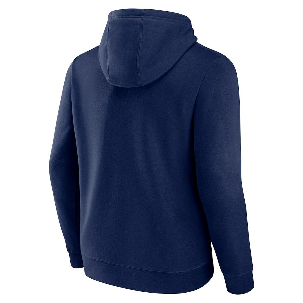Denver Broncos Team Fade Out Fitted Pullover Hoodie Navy - NFL