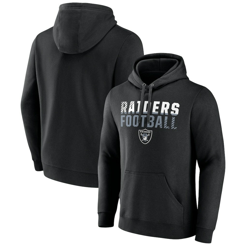Las Vegas Raiders Team Fade Out Fitted Pullover Hoodie Black - NFL