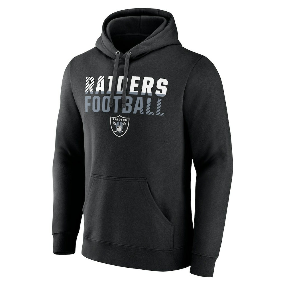 Las Vegas Raiders Team Fade Out Fitted Pullover Hoodie Black - NFL