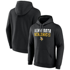 Minnesota Vikings Team Fade Out Fitted Pullover Hoodie Black - NFL