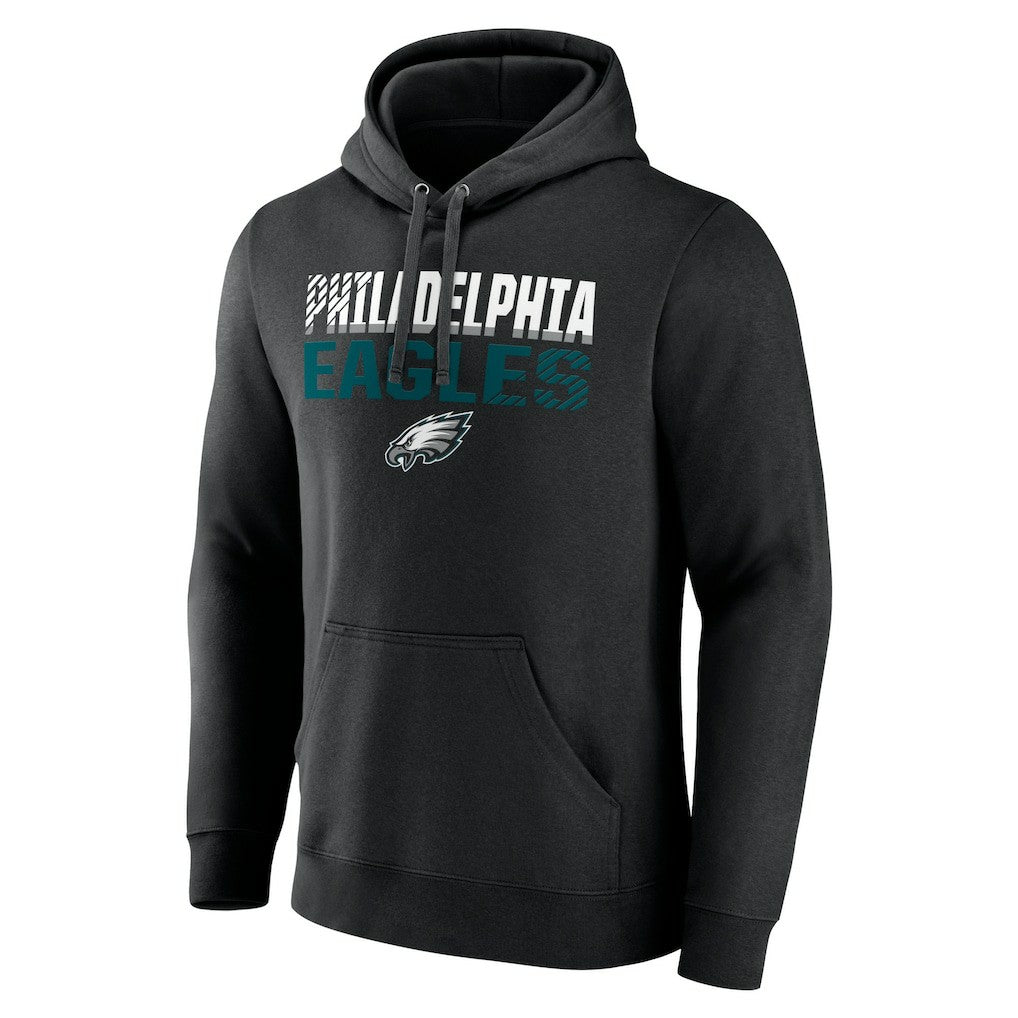 Philadelphia Eagles Team Fade Out Fitted Pullover Hoodie Black - NFL