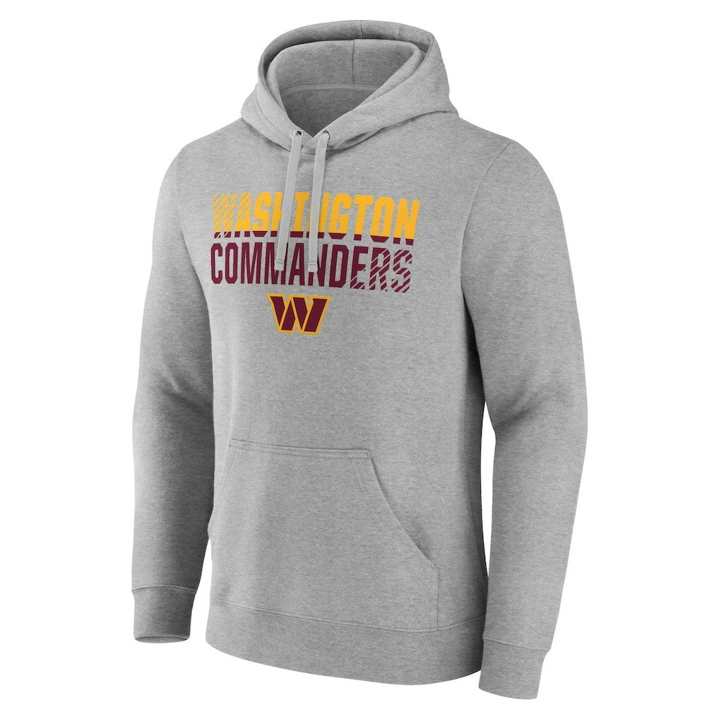 Washington Commanders Team Fade Out Fitted Pullover Hoodie Heather Gray - NFL