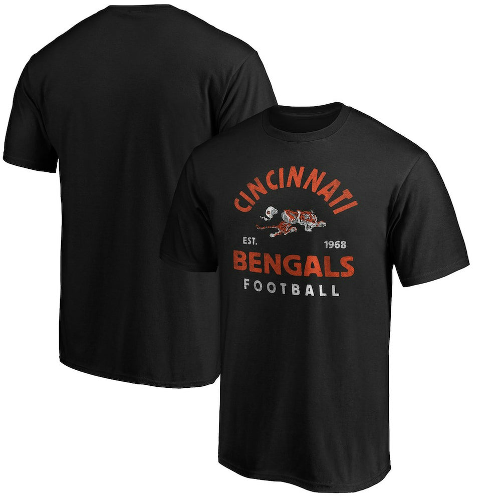 Cincinnati Bengals Vintage Arch T-Shirt Black - NFL
