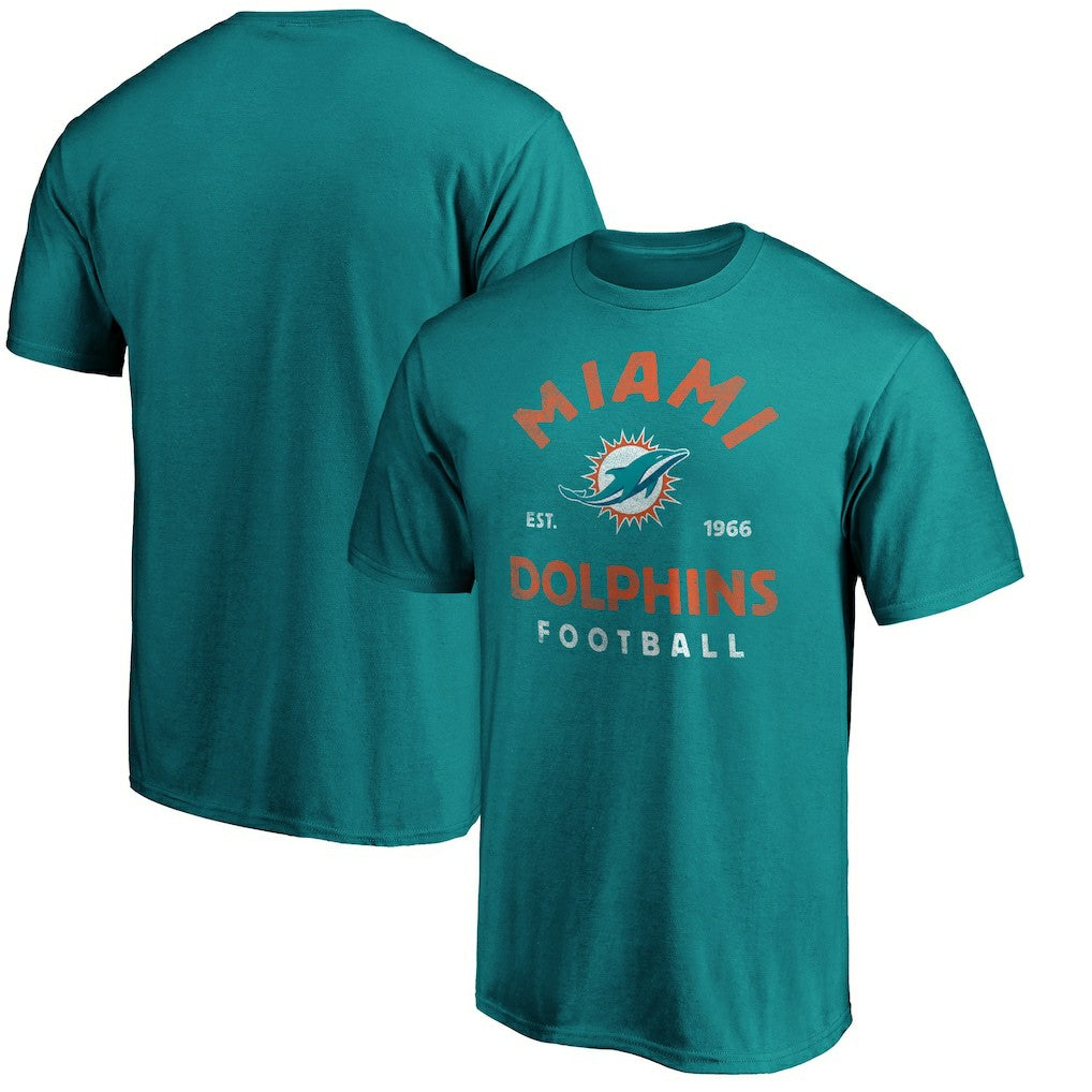 Miami Dolphins Vintage Arch T-Shirt Aqua - NFL