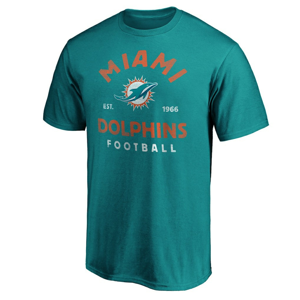 Miami Dolphins Vintage Arch T-Shirt Aqua - NFL