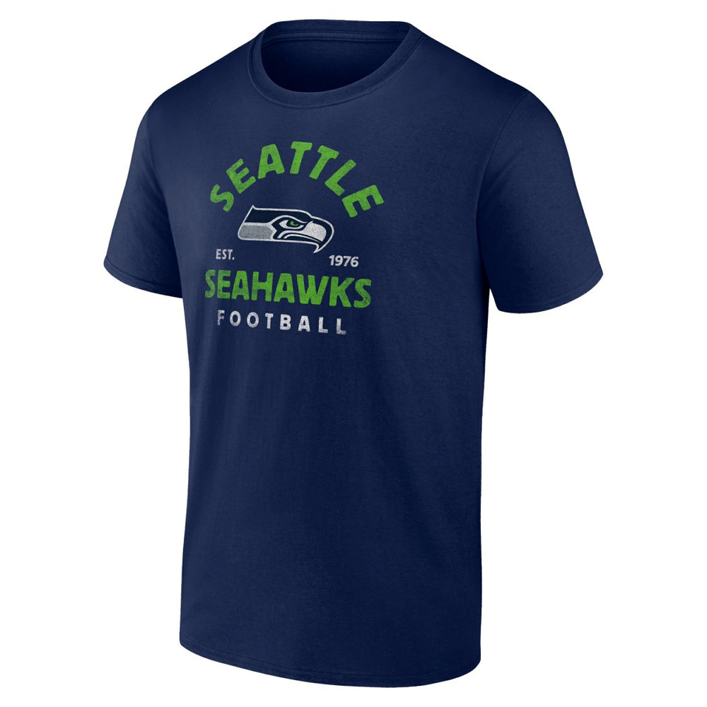 Seattle Seahawks Vintage Arch T-Shirt College Navy - NFL