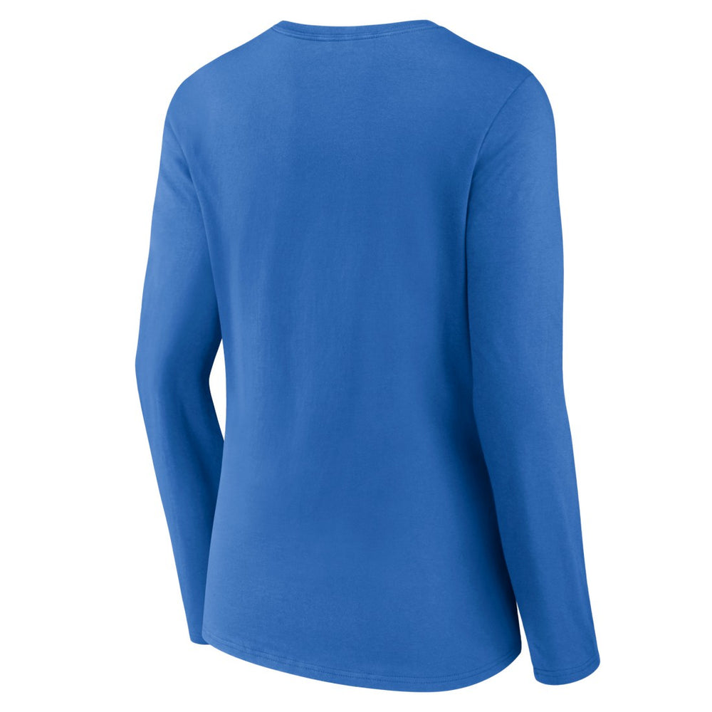 Detroit Lions Women's Freehand Team Long Sleeve V-Neck T-Shirt Blue - NFL