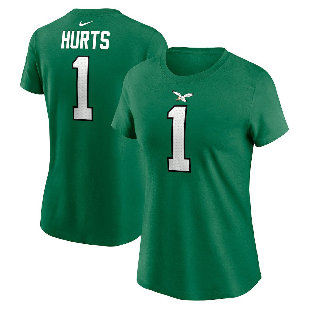 Jalen Hurts Philadelphia Eagles Women's Player Name & Number T-Shirt Kelly Green - Nike