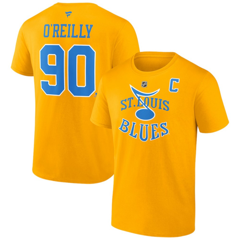 Ryan O'Reilly St. Louis Blues - Fanatics Special Edition 2.0 Name & Number T-Shirt Yellow