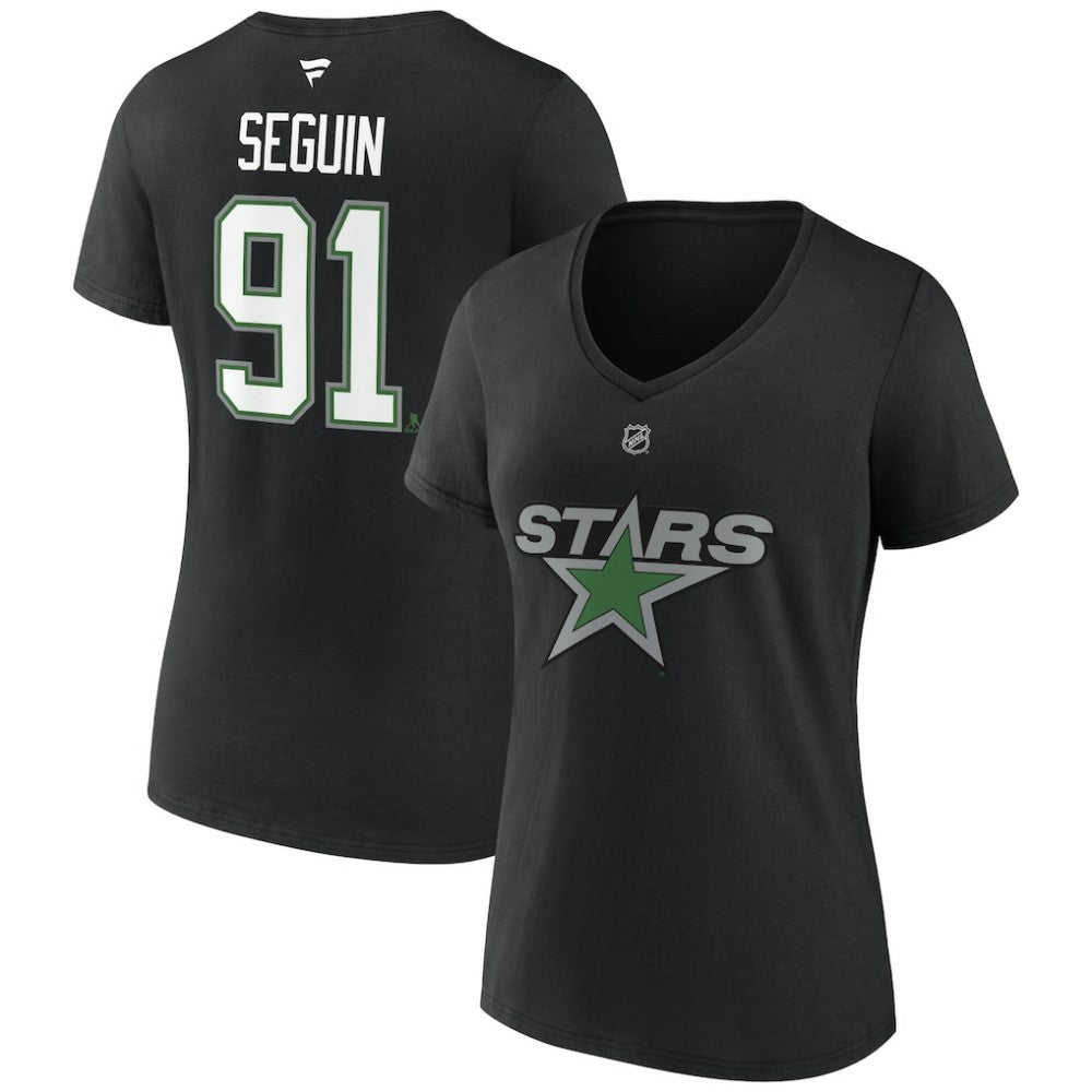 Tyler Seguin Dallas Stars - Fanatics Women's Special Edition 2.0 Name & Number V-Neck T-Shirt Black