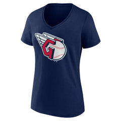 Cleveland Guardians Women's Official Logo V-Neck T-Shirt discount