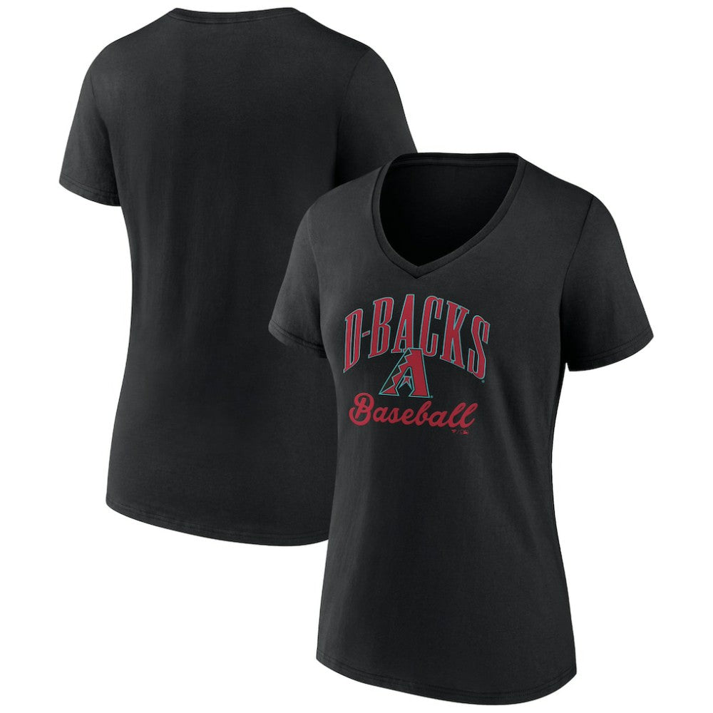 Arizona Diamondbacks Women's Victory Script Team V-Neck T-Shirt On Sale