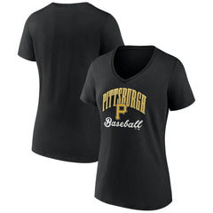 Pittsburgh Pirates Women's Victory Script Team V-Neck T-Shirt Sale