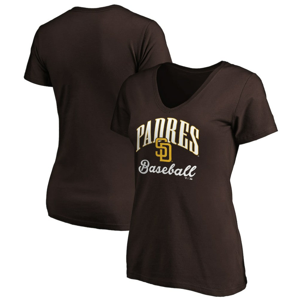 San Diego Padres Women's Victory Script Team V-Neck T-Shirt Clearance
