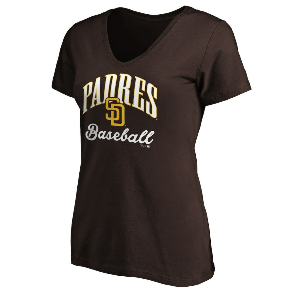 San Diego Padres Women's Victory Script Team V-Neck T-Shirt Clearance