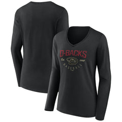 Arizona Diamondbacks Women's Live For It Long Sleeve Long Sleeve V-Neck T-Shirt On Sale