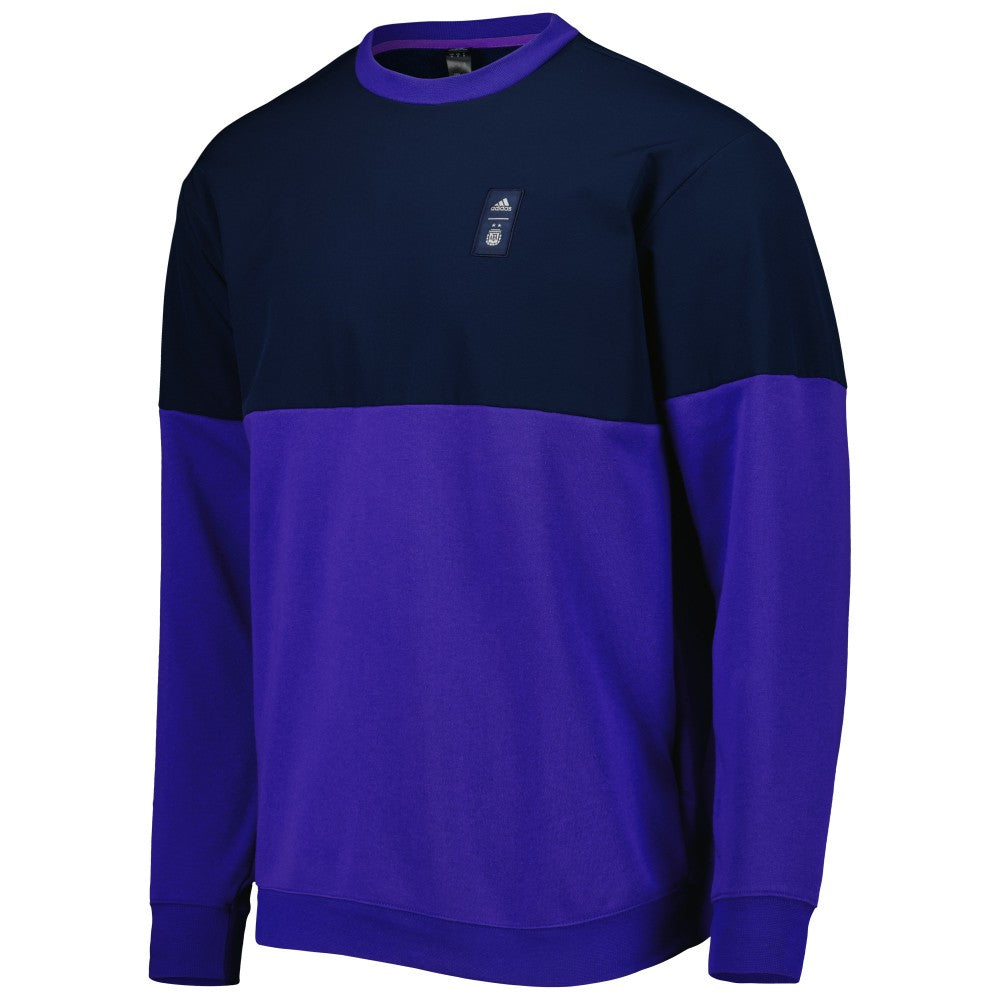 Adidas Argentina National Team Graphic Pullover Sweatshirt - Navy/Purple