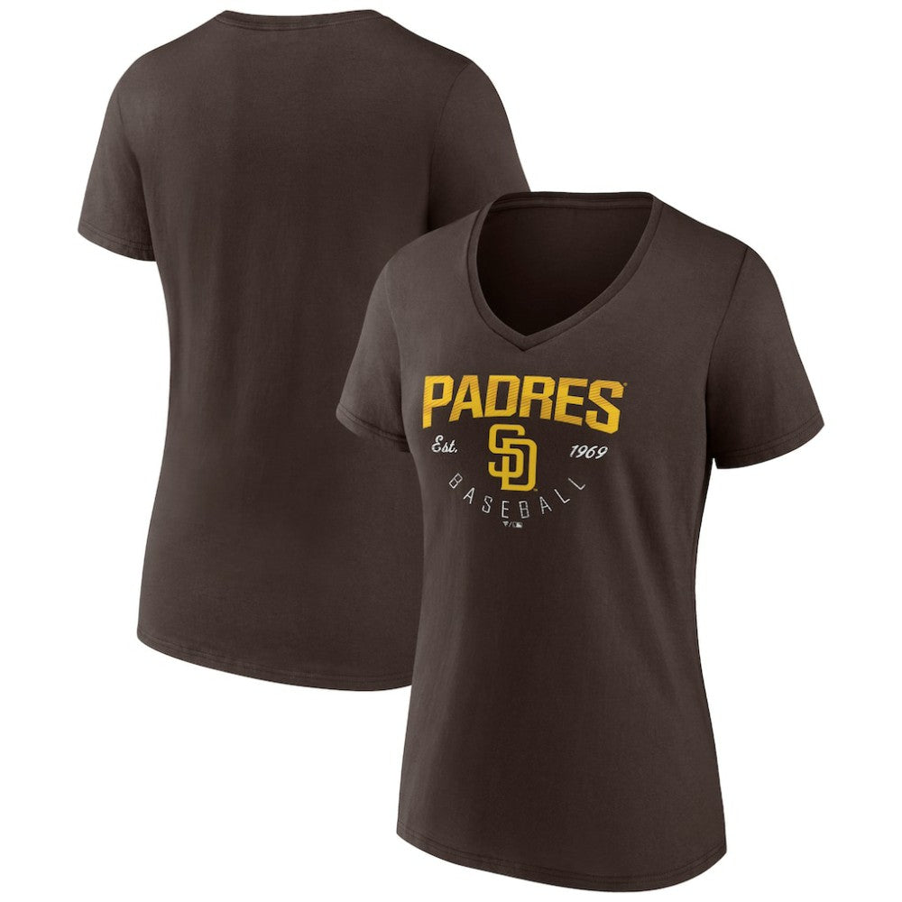 San Diego Padres Women's Live For It Team V-Neck T-Shirt Sale