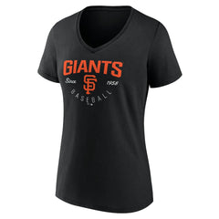 San Francisco Giants Women's Live For It Team V-Neck T-Shirt On Sale