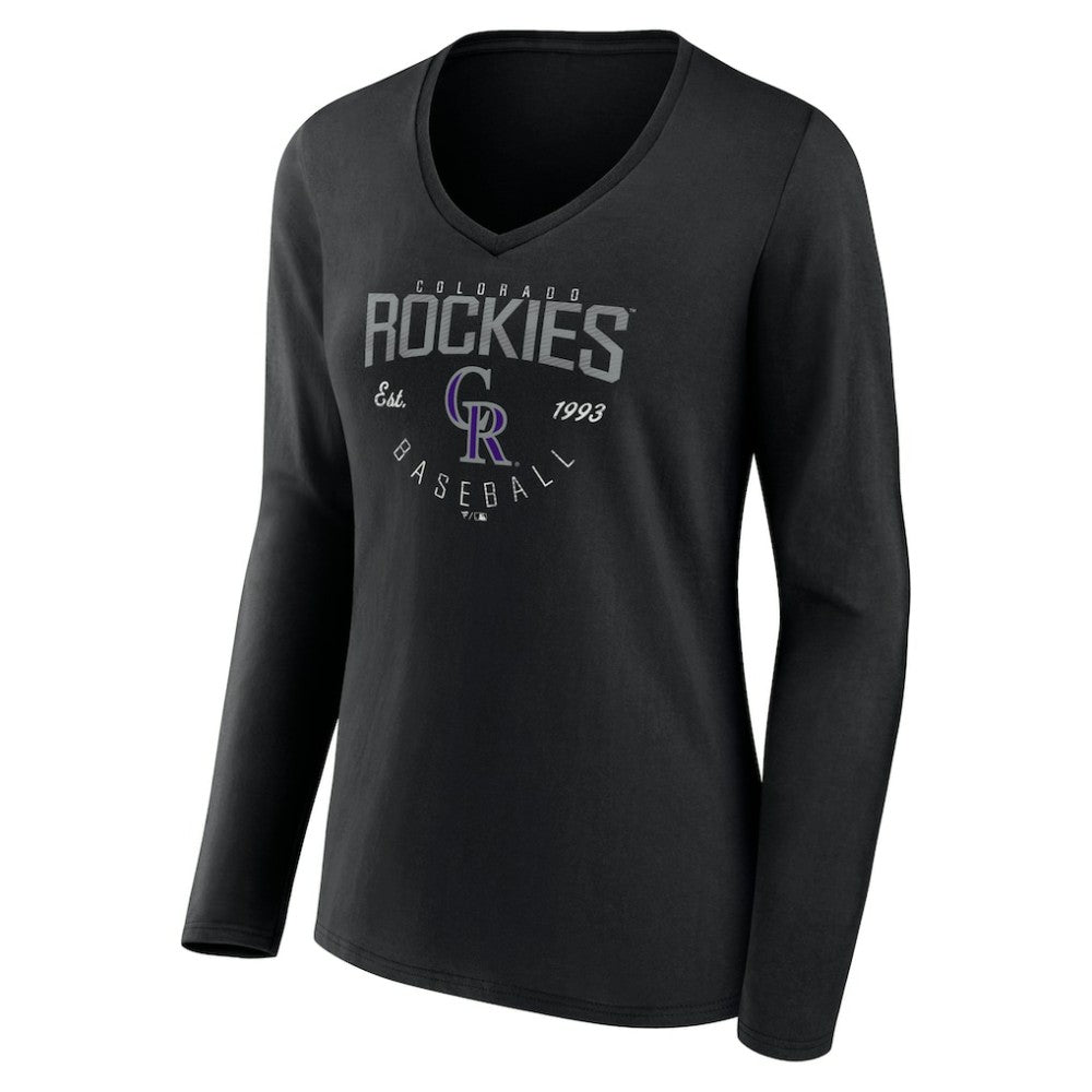 Colorado Rockies Women's Live For It Long Sleeve Long Sleeve V-Neck T-Shirt Online