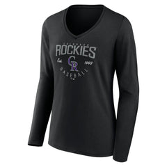 Colorado Rockies Women's Live For It Long Sleeve Long Sleeve V-Neck T-Shirt Online