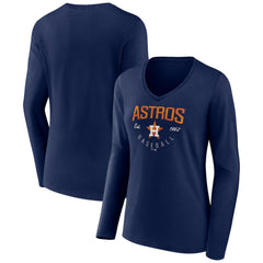 Houston Astros Women's Live For It Long Sleeve Long Sleeve V-Neck T-Shirt for sale