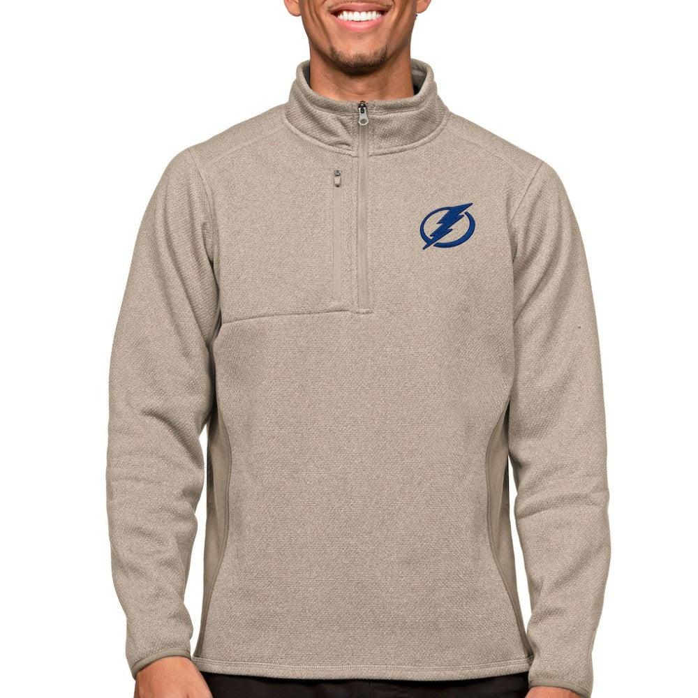 Tampa Bay Lightning - Antigua Course Quarter-Zip Pullover Top Oatmeal