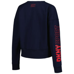 Atlanta Braves DKNY Sport Women's Lily V-Neck Pullover Sweatshirt Clearance