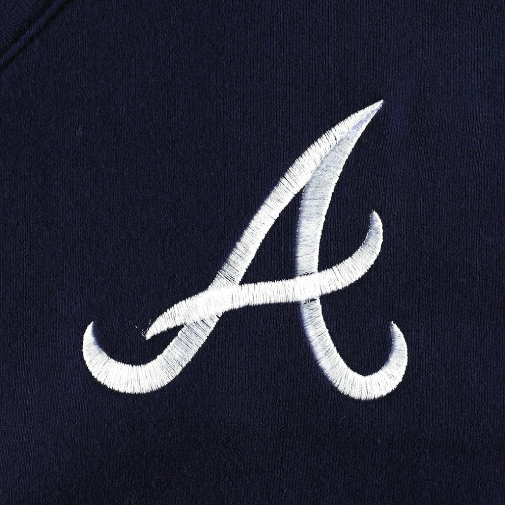 Atlanta Braves DKNY Sport Women's Lily V-Neck Pullover Sweatshirt Clearance