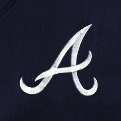 Atlanta Braves DKNY Sport Women's Lily V-Neck Pullover Sweatshirt Clearance