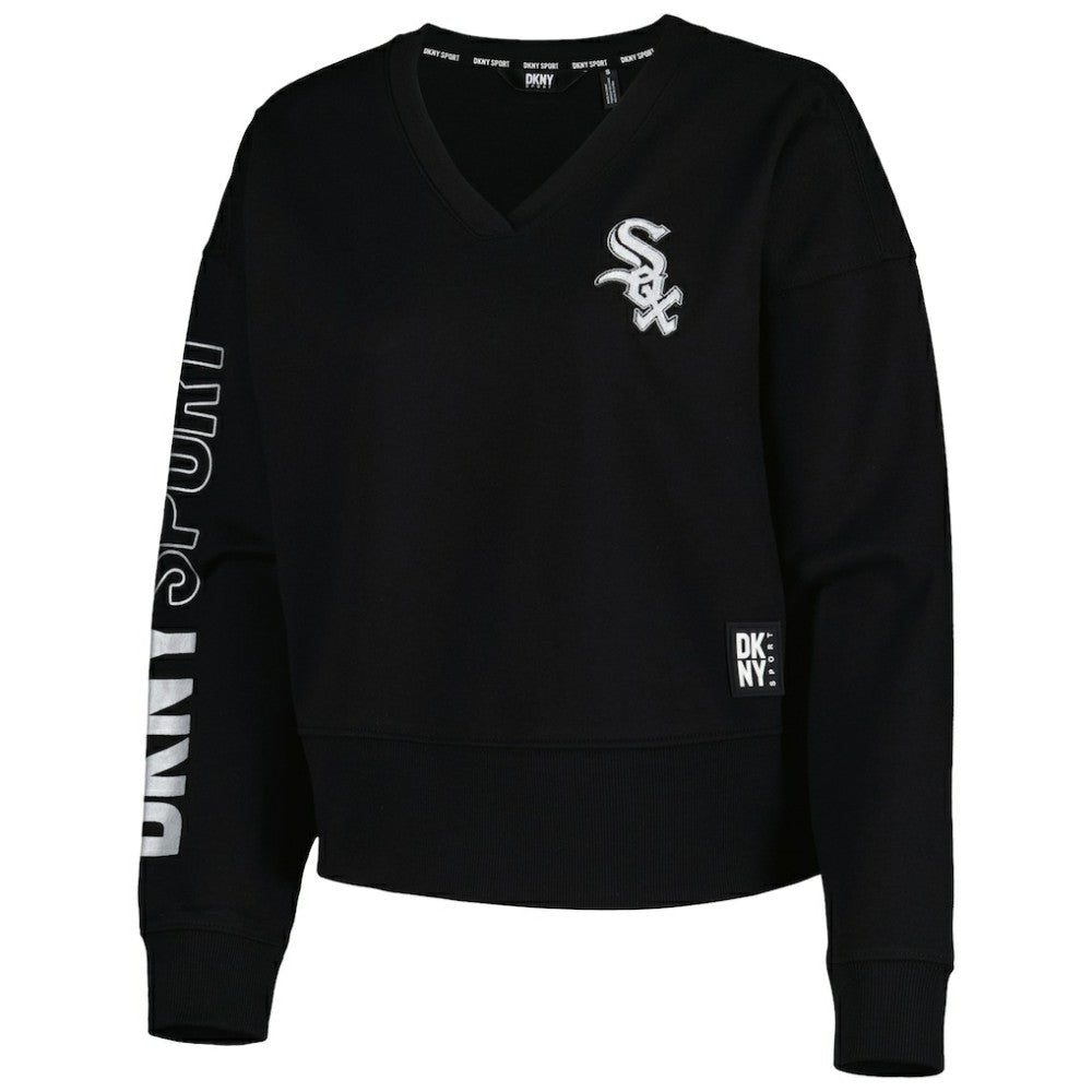 Chicago White Sox DKNY Sport Women's Lily V-Neck Pullover Sweatshirt Near Me