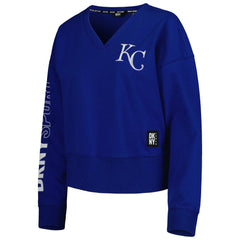 Kansas City Royals DKNY Sport Women's Lily V-Neck Pullover Sweatshirt On Sale